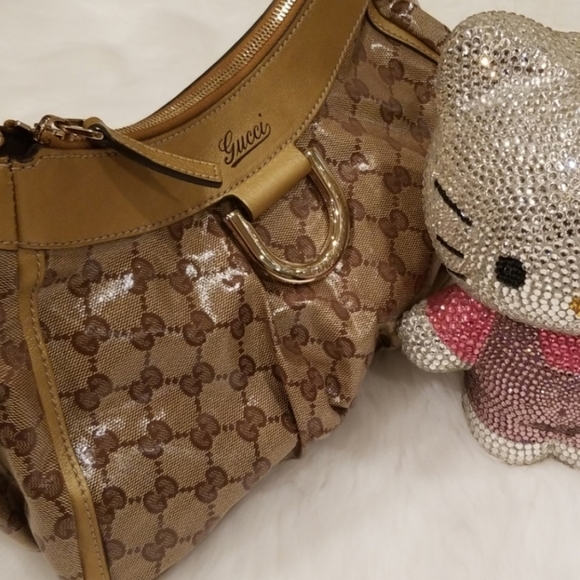 *MINT CONDITION* Gucci Crystal Hobo D Ring… - Picture 3 of 10